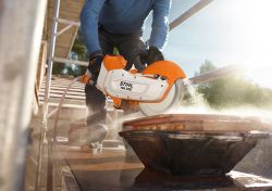 Stihl TSA 230 Battery Cut-off Saw in action