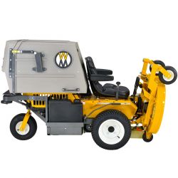 Walker Mower MC19 with deck in service position - easily change blades