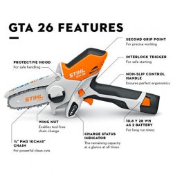 Stihl Battery GTA 26 Garden Pruner - detail features